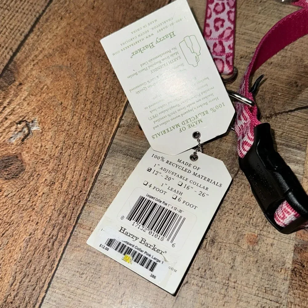 Harry Barker Collar & Leash Pink New Unused‎